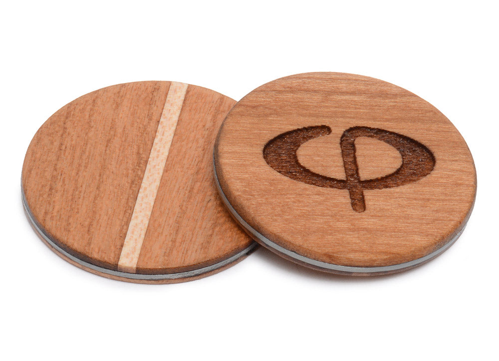 Wood Golf Ball Marker with Case