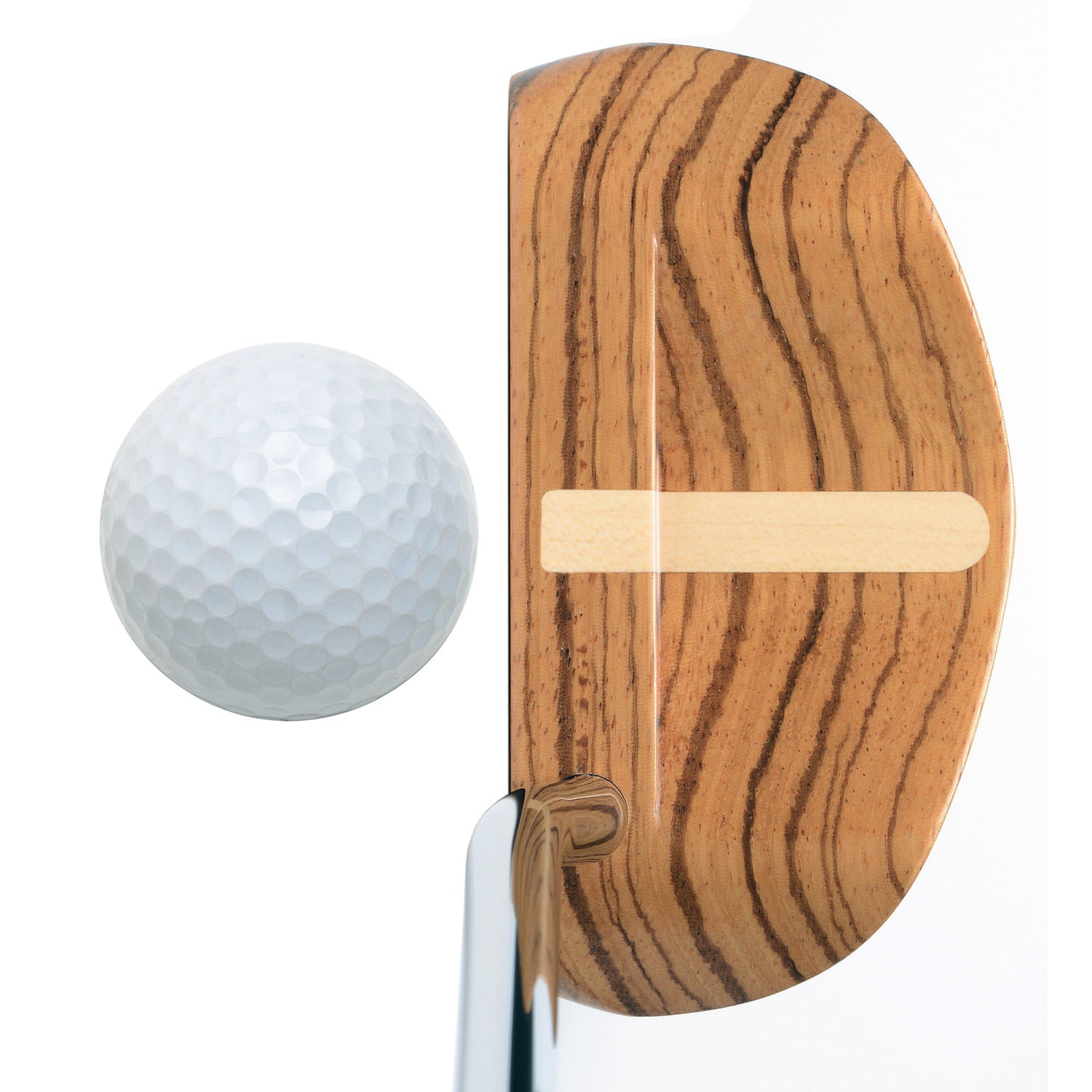 zebra wood golf putter top