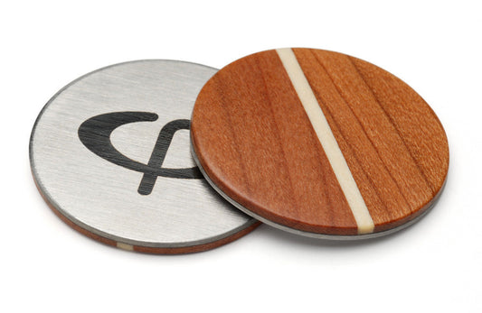 Cherry Wood Golf Ball Marker with Case - Caney Putterworks - 1