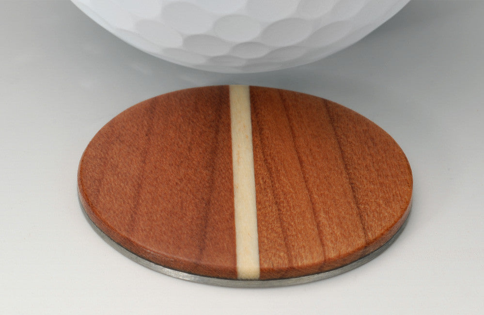 Cherry Wood Golf Ball Marker with Case - Caney Putterworks - 3